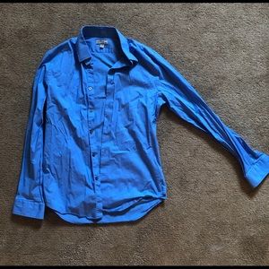 Blue men’s business shirt